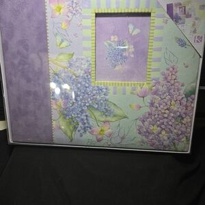 Lavender and Green Floral Photo Album